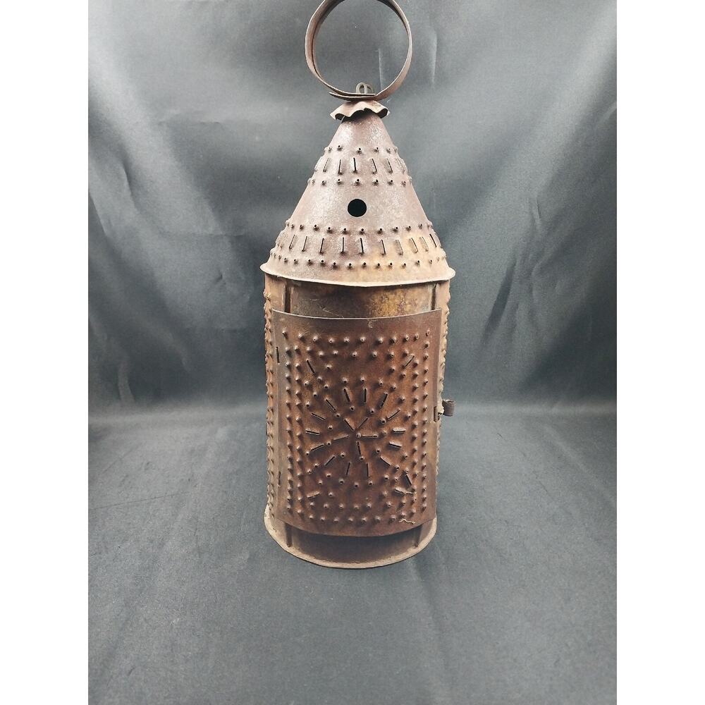 Antique, Period, Authentic Punched Tin Paul Revere Style Lantern